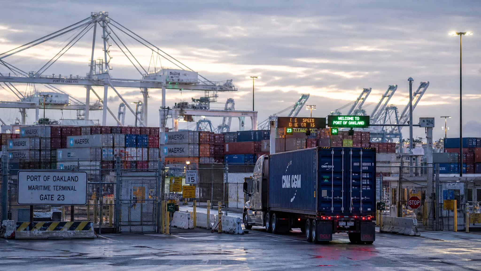 Port and interstate freight corridors where truck driver demand clusters by state