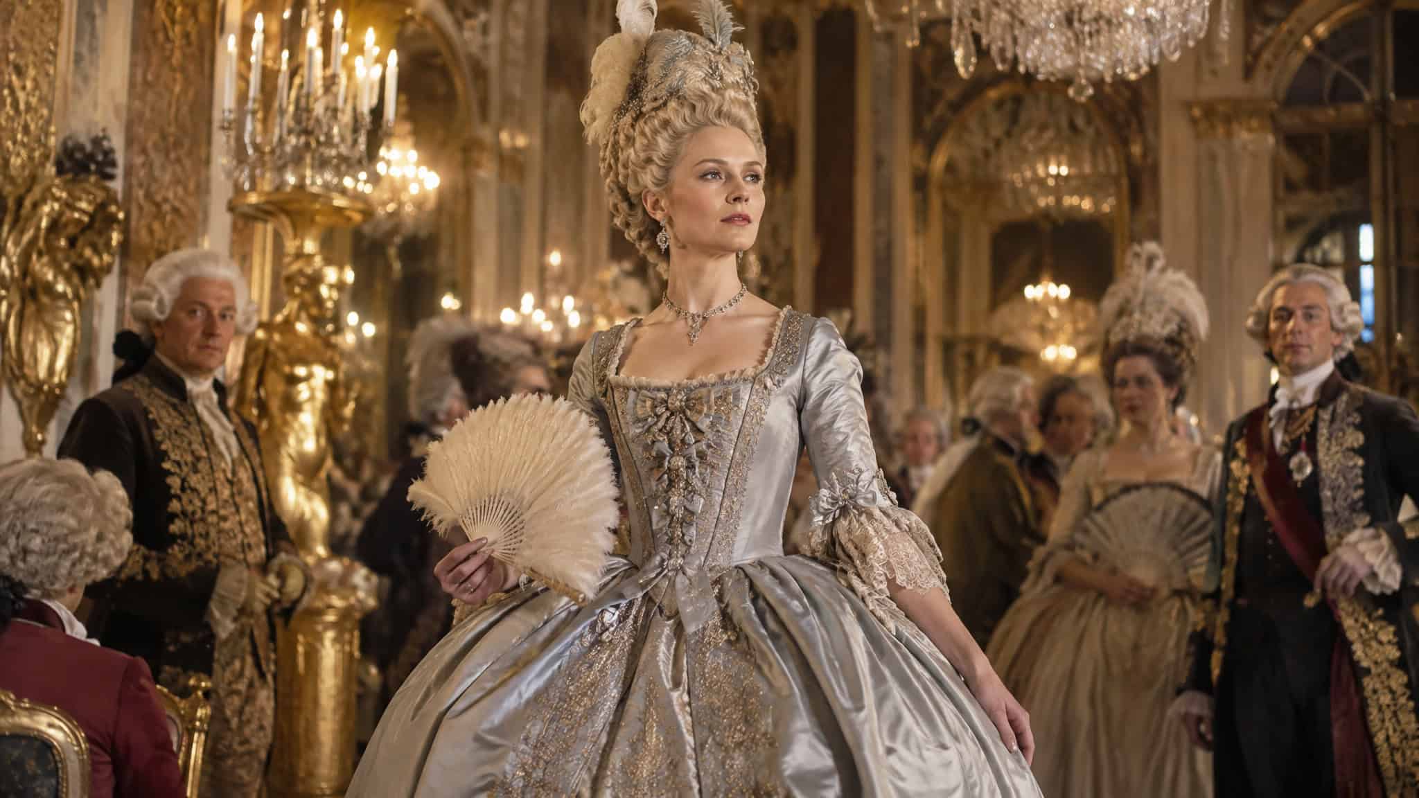 Royal mistress at Versailles holding official court position like Madame de Pompadour under Louis XV