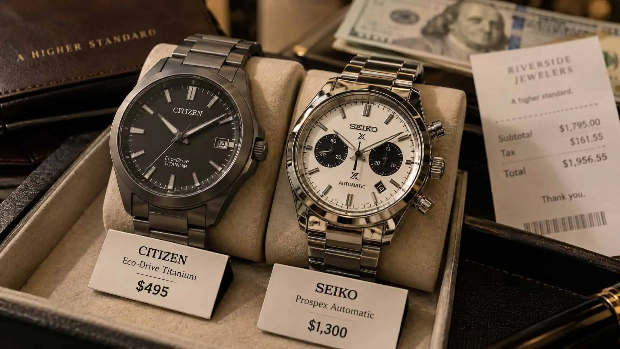 Stainless Steel Watch vs Titanium Watch: What the 70g Seiko Gap Reveals 3 Titanium watch price premium compared to equivalent stainless steel model at retailer