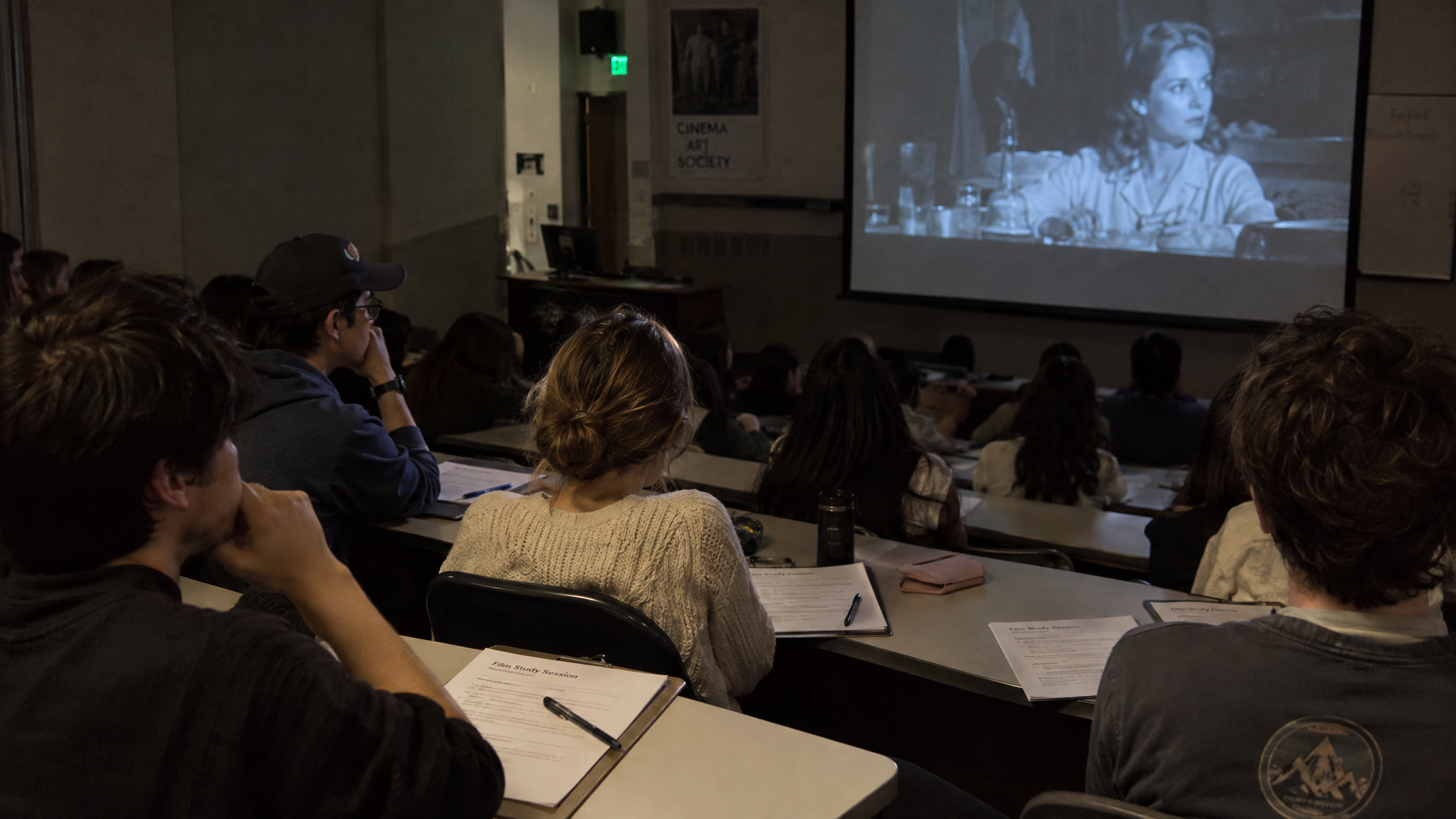 Ohio State students watching Atonement in the 361-person Communication Research movie study