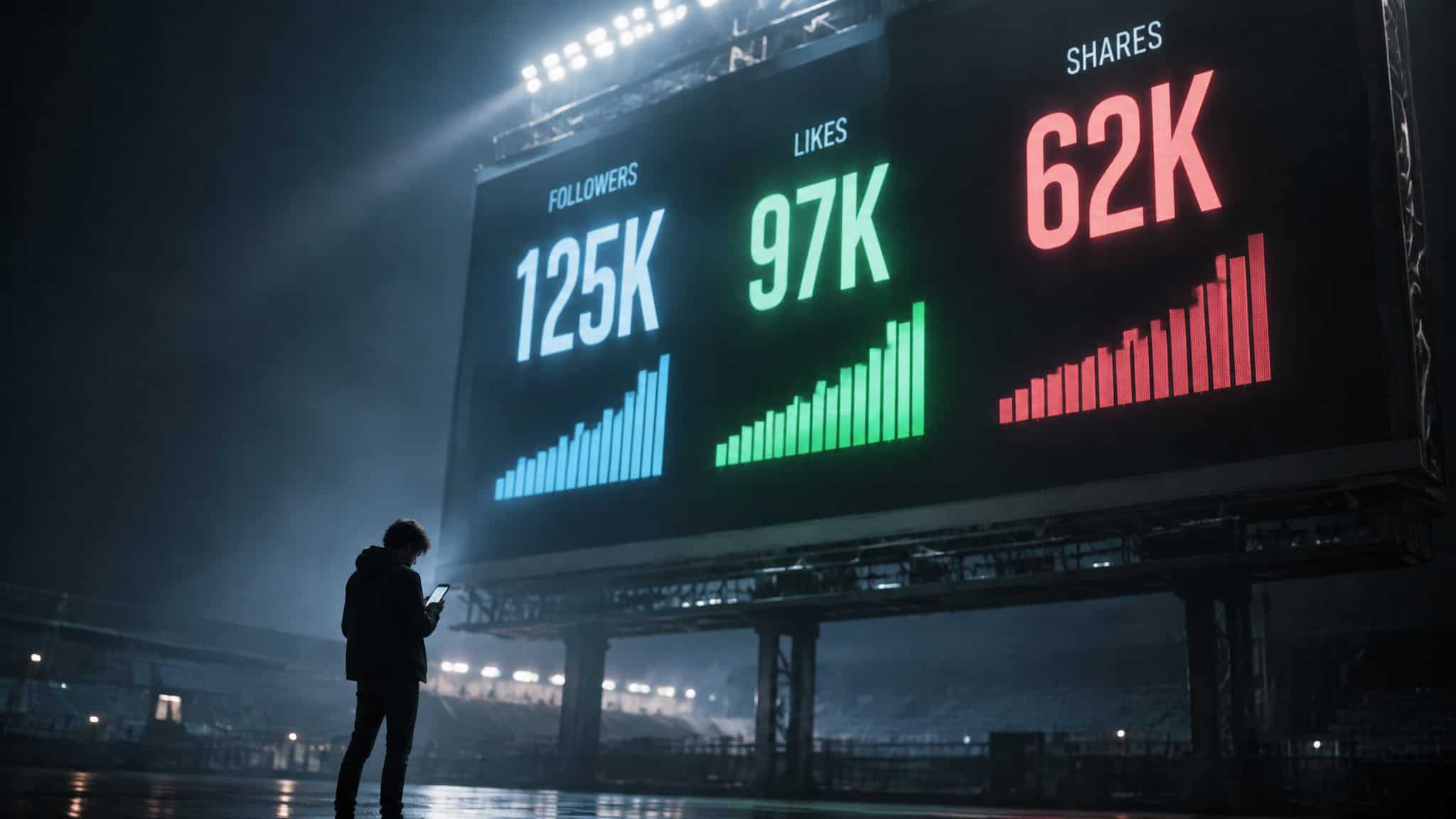 Why Do Influencers Go Wild? Status, Likes, and the Feedback Loop Behind It 2 Creator performing for a quantified status scoreboard where likes and comments decide the win