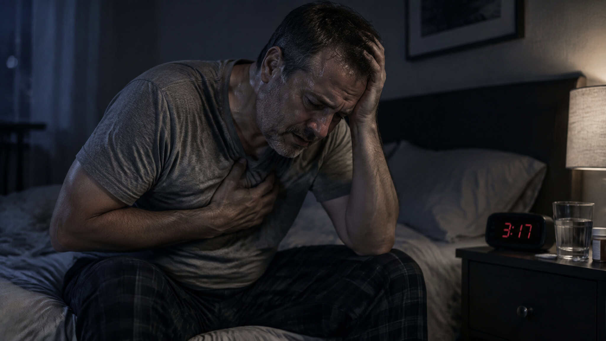 Mad Honey Dangers and Poisoning Symptoms: The 20-Minute-to-3-Hour Timeline 3 Man experiencing dizziness and sweating during the mad honey poisoning symptom timeline