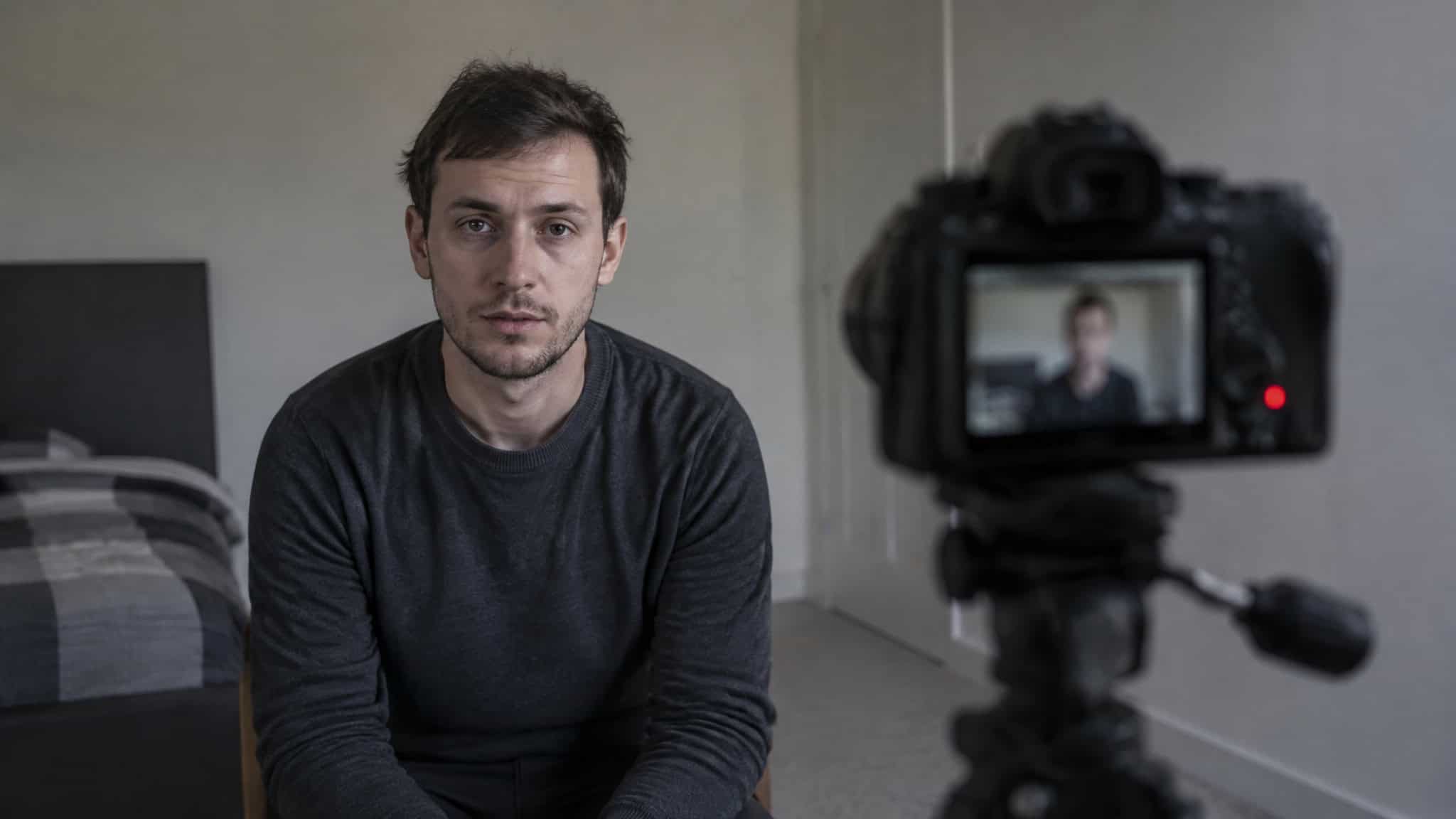 How Influencers Recover From a Viral Scandal: The 6-Step Order That Decides Comebacks 3 Creator recording one clear apology video matched to his scandal type before going quiet