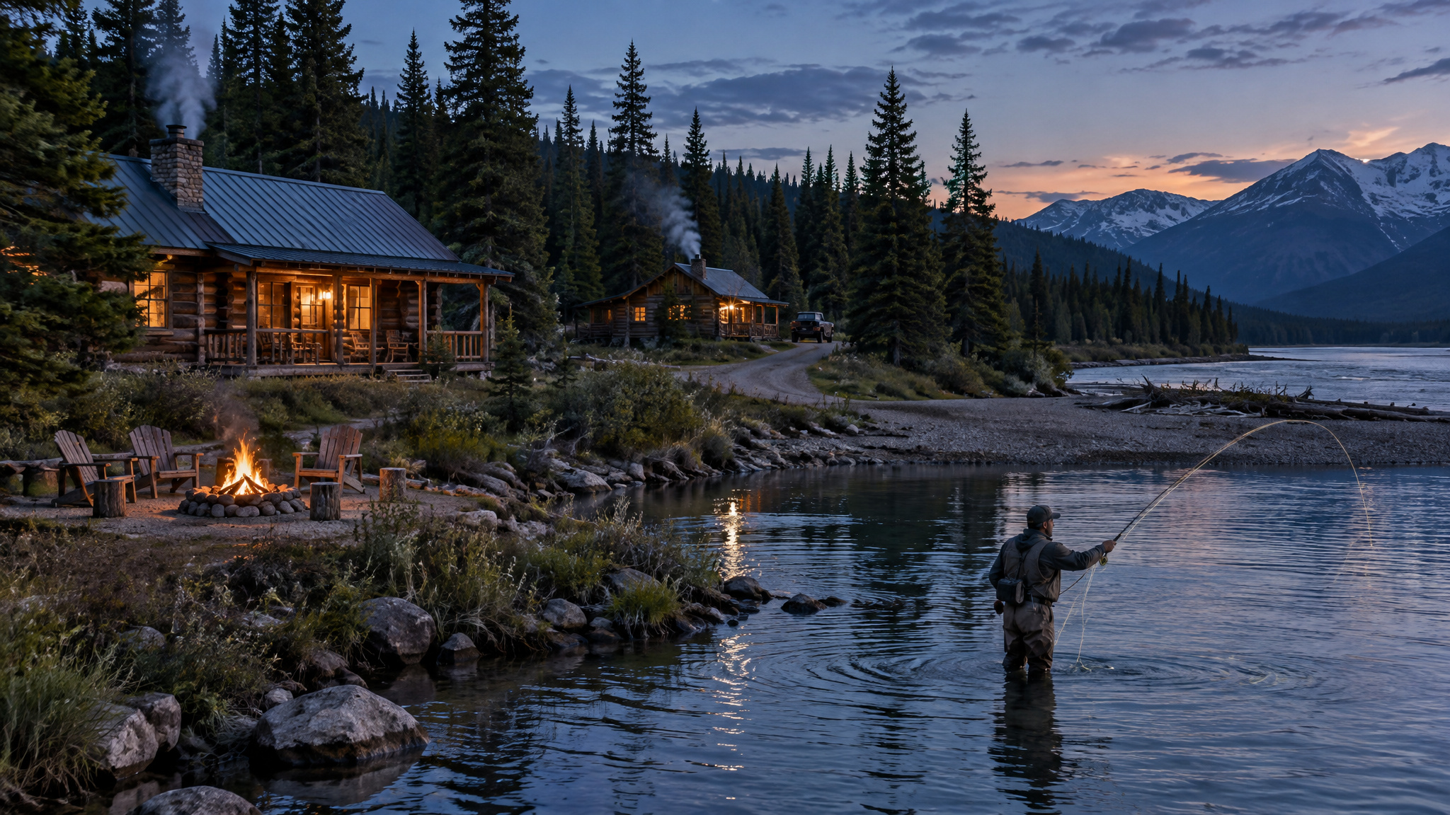 Alberta Guys Trip Ideas: From a Ripped Raft on the Pembina to Sleeping in a Train Caboose 3 Pet-friendly Bearberry Cabins retreat near Sundre as a fishing and cabin base for a guys weekend