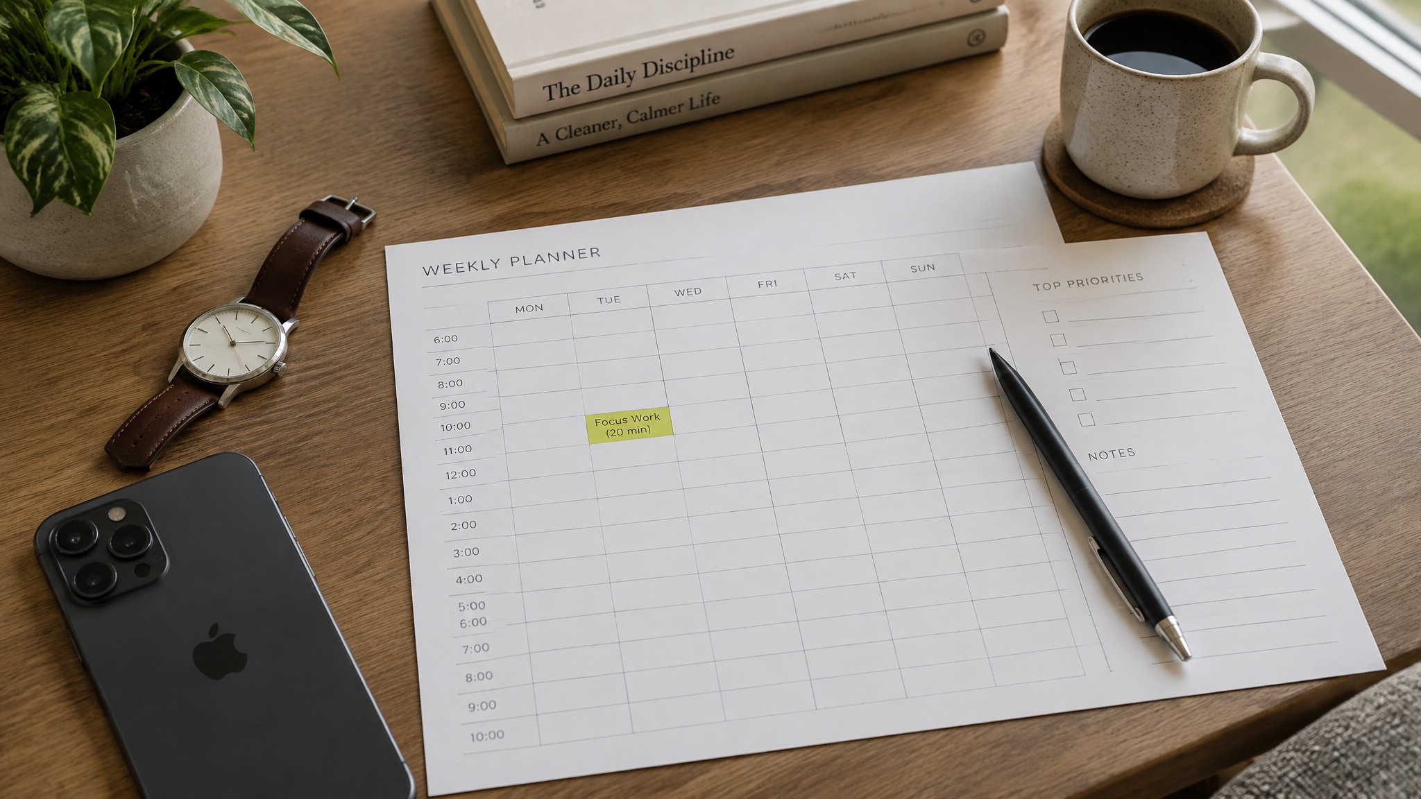 How to Stay Informed Without Social Media: 5 Apps and a Schedule That Actually Work 4 Time-boxed news routine with a 20-minute calendar block and phone face down
