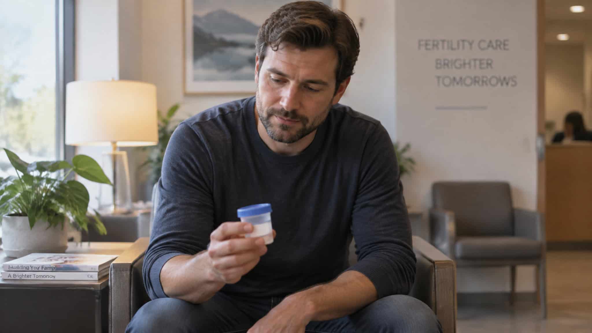 What Are the Cons of TRT for Men? The Downsides the $1.6 Billion Low-T Industry Downplays 4 Man considering sperm banking for fertility preservation before starting testosterone replacement therapy
